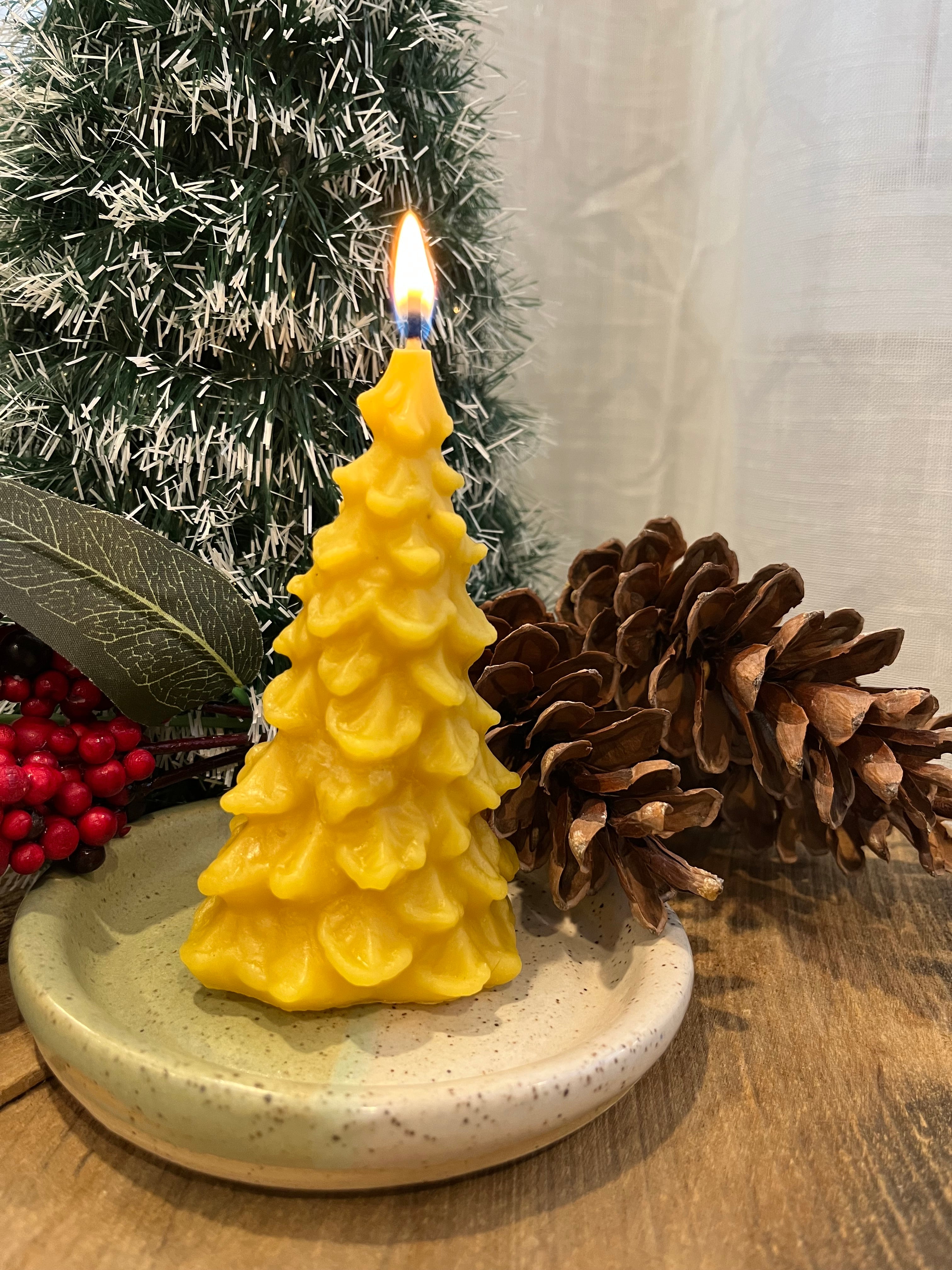 Rustic Tree Beeswax Candle