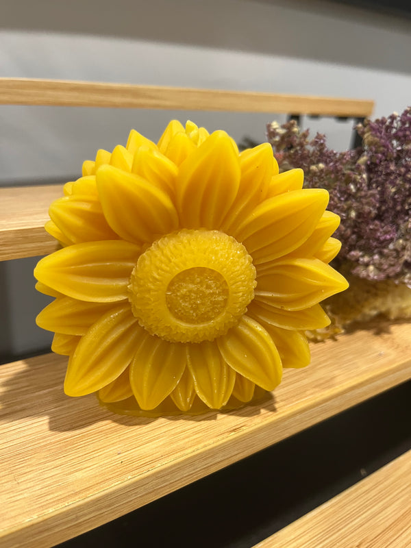 Sunflower Beeswax Candle