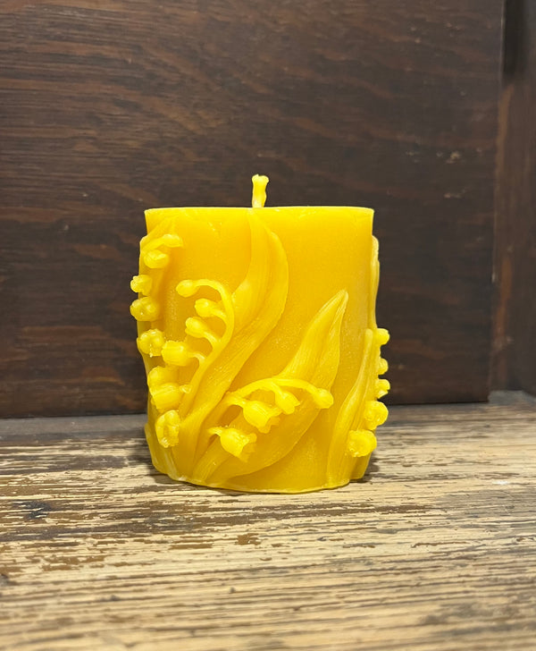 Lily of the Valley Beeswax Candles