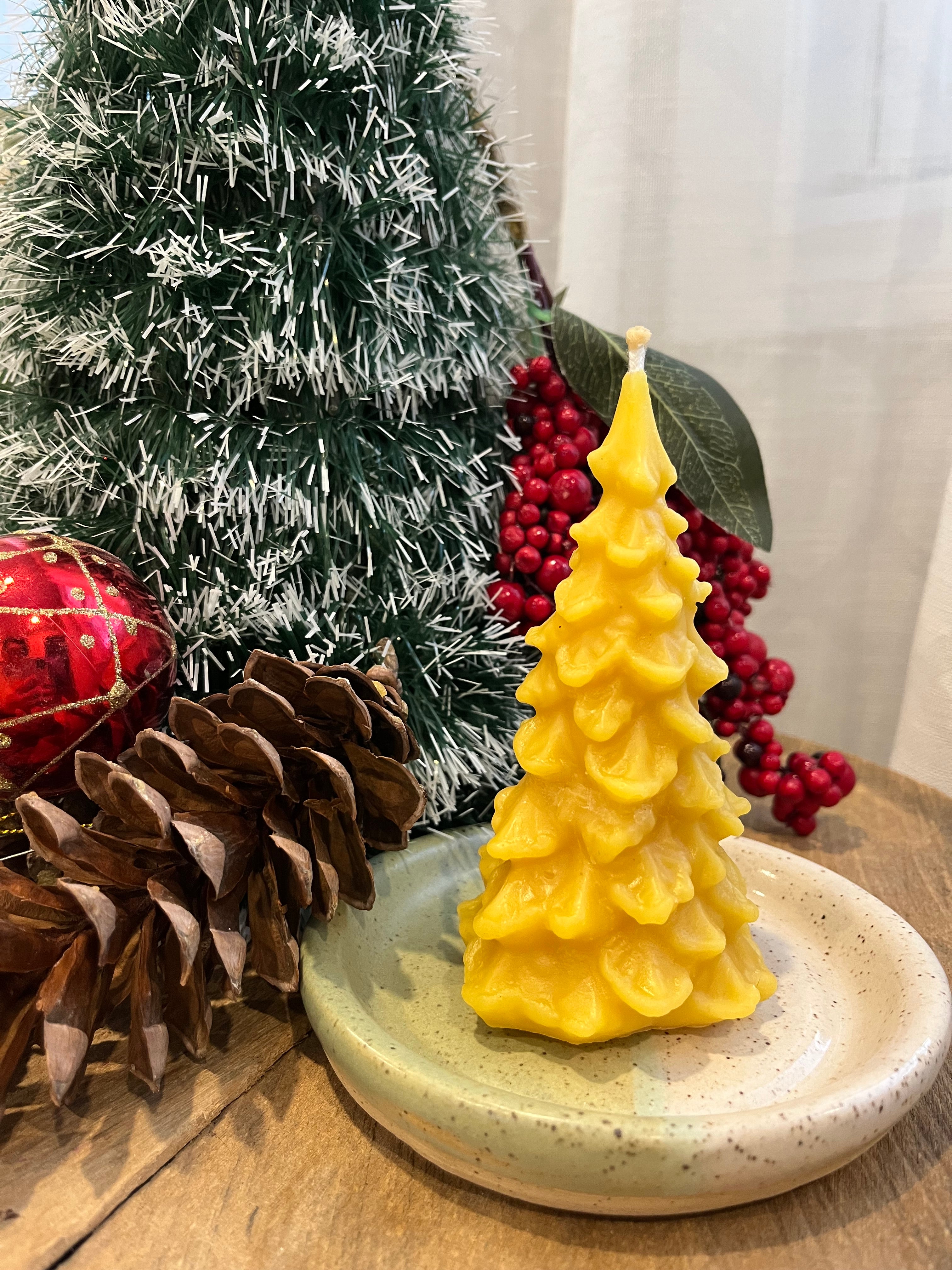 Rustic Tree Beeswax Candle