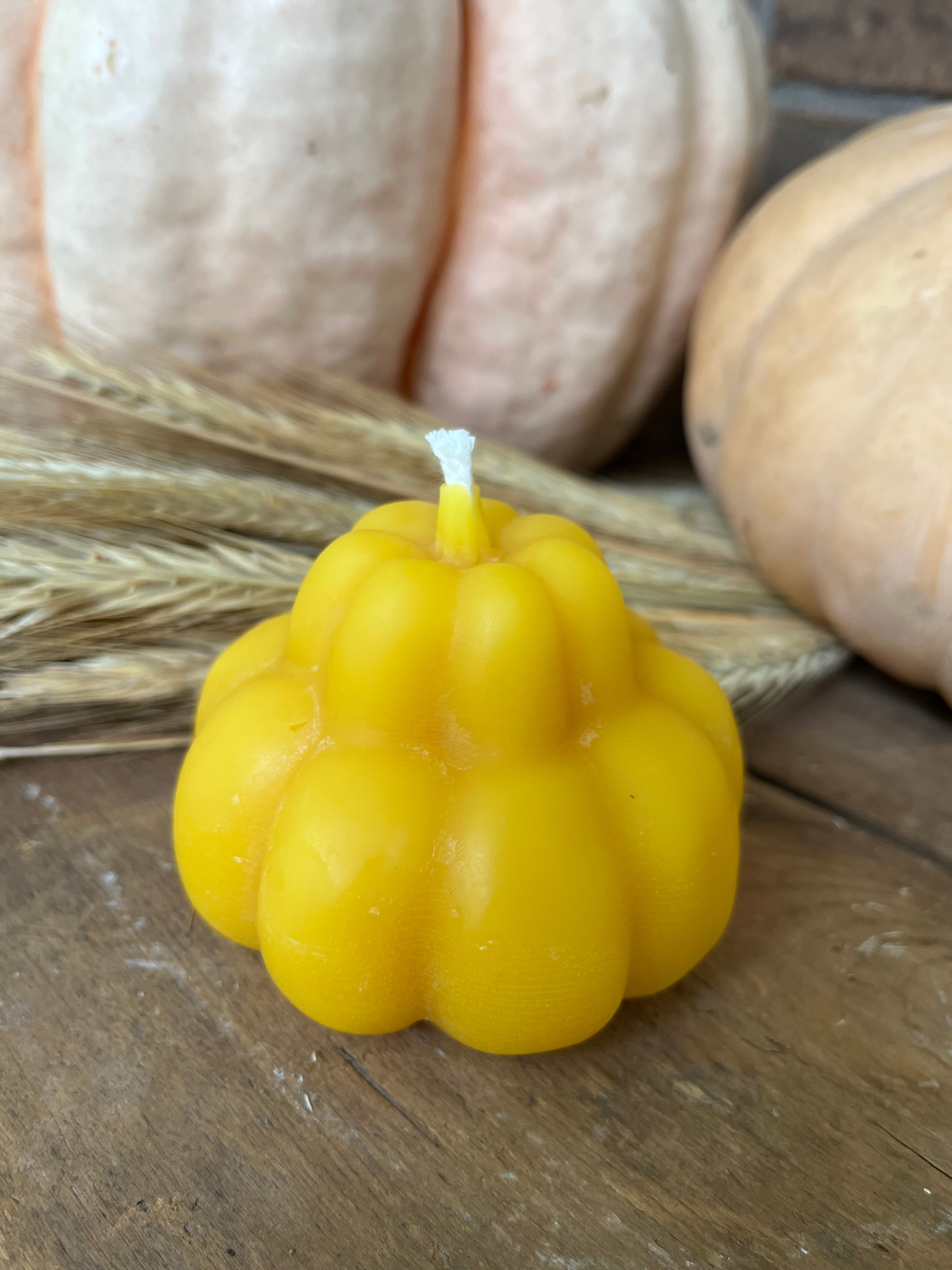 Pumpkin Beeswax Candles
