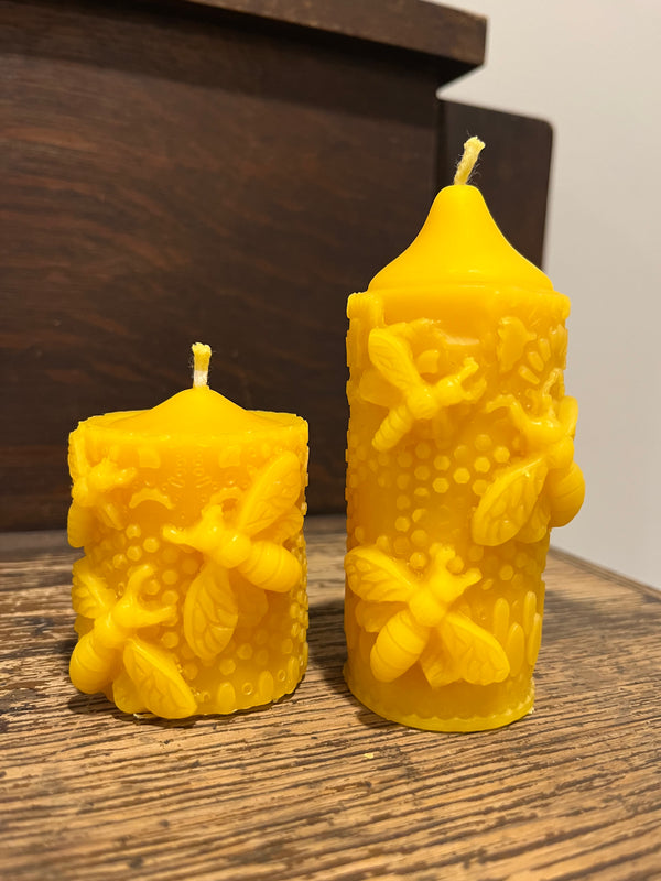 Beautiful Bees Beeswax Candles