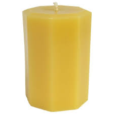 Hexagonal Pillar Beeswax Candle