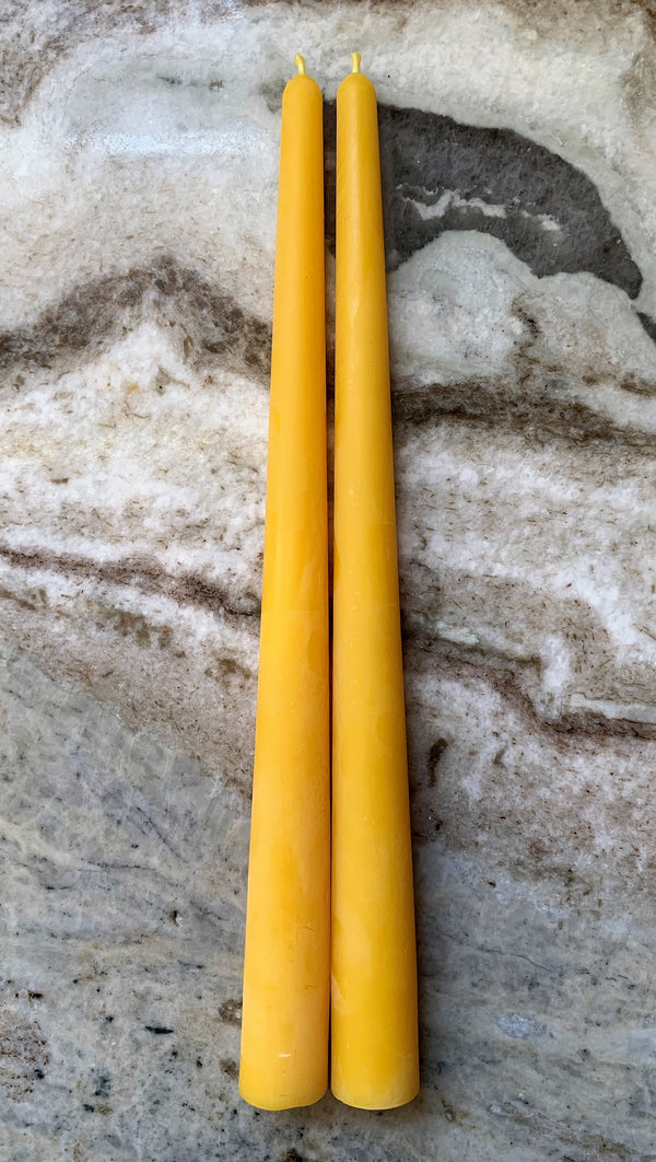 Solid Tapered Beeswax Candles (2 pack)