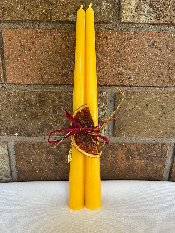 Solid Tapered Beeswax Candles (2 pack)